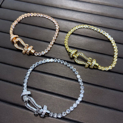 Miro FORCE ラージ ホースシュー フルダイヤモンド テニスブレスレット