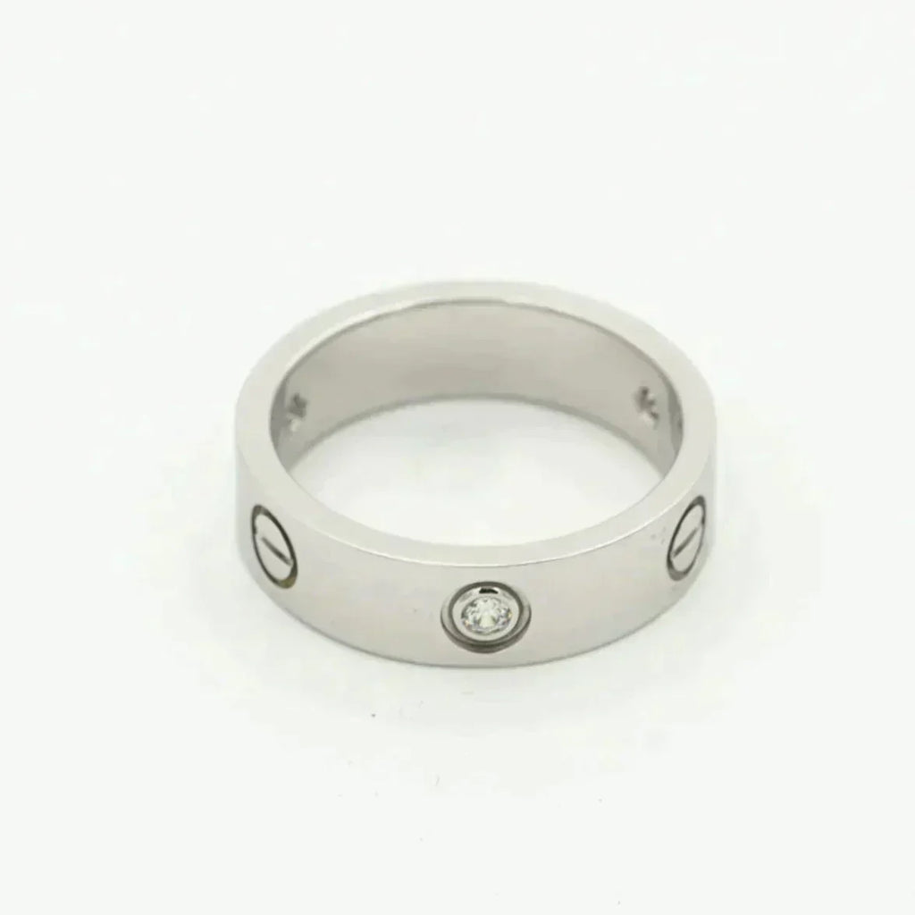 Miro LOVE RING 5.5MM 3 DIAMONDS SILVER