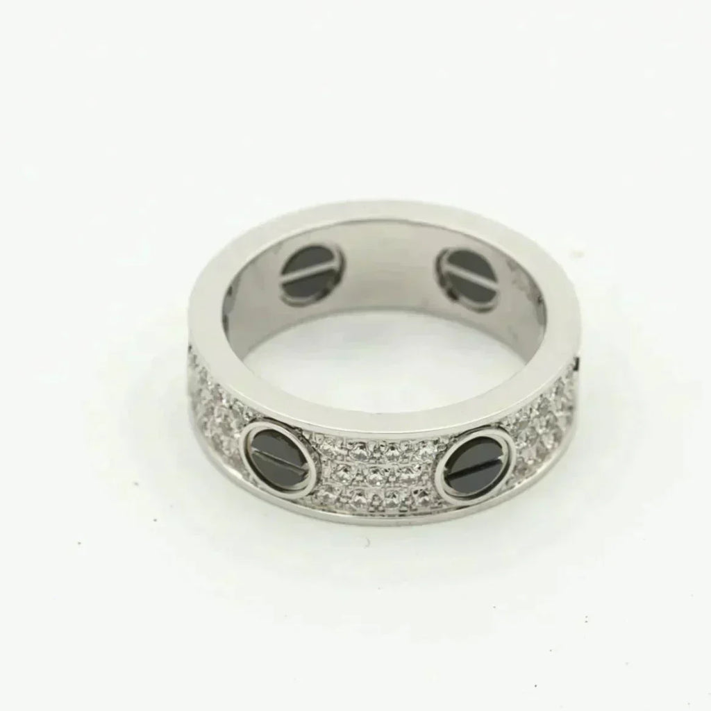Miro LOVE RING 5.5MM DIAMONDS PAVED CERAMIC
