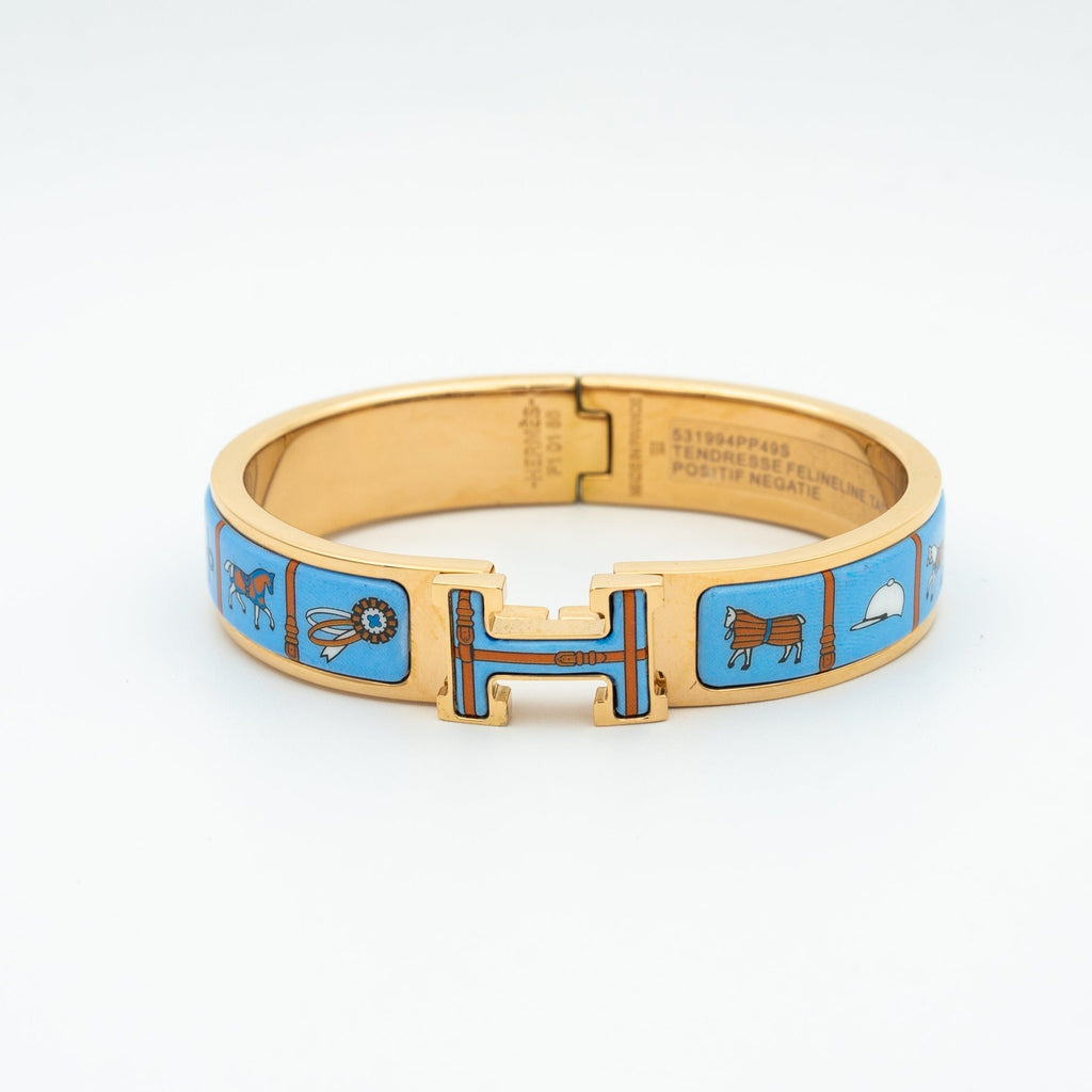 Miro H PINK GOLD BRACELET BLUE CERAMIC