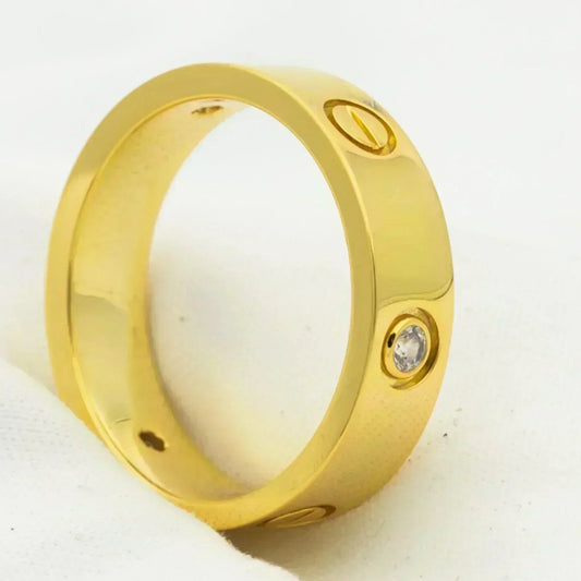 ミロ ラブリング 5.5MM 3ダイヤモンド ゴールド