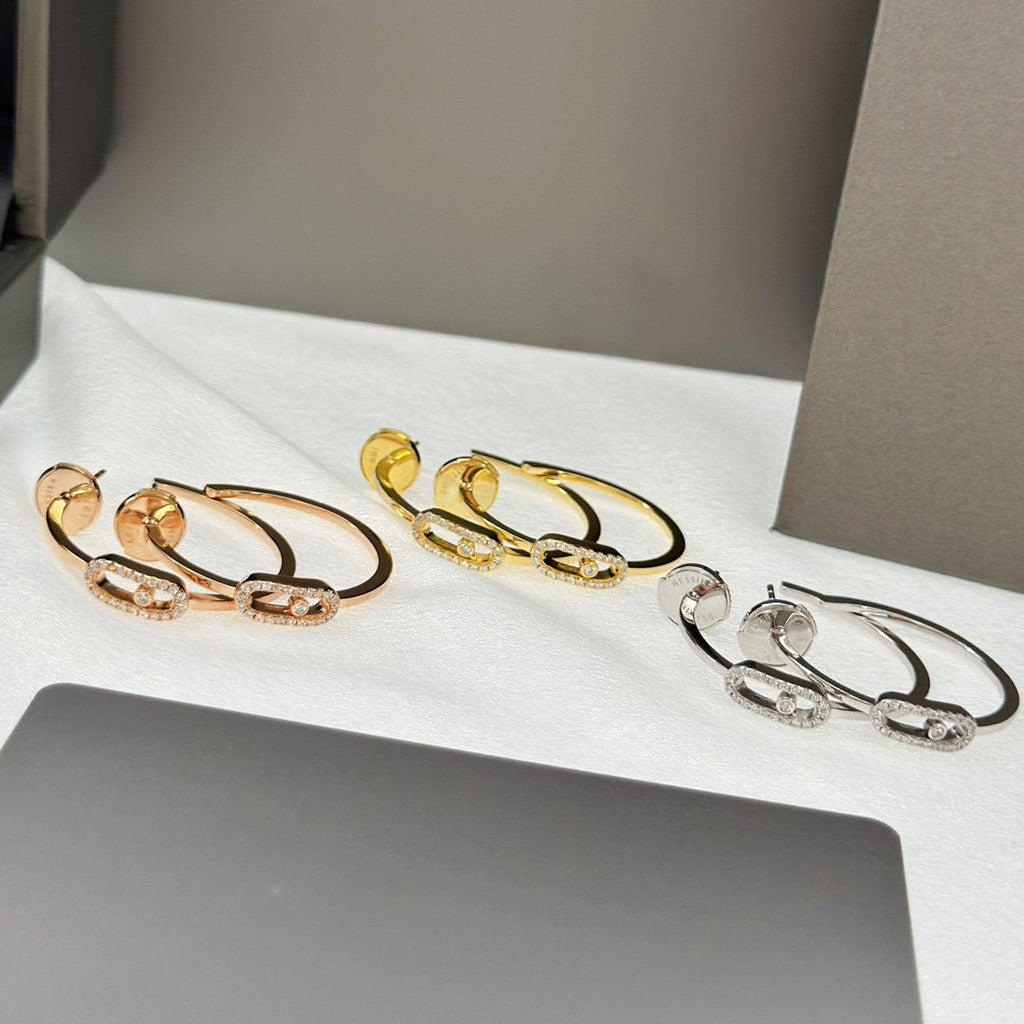 [Miro ]CREOLES MOVE UNO PM DIAMOND EARRINGS