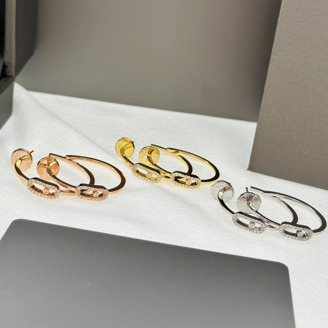 [Miro ]CREOLES MOVE UNO PM DIAMOND EARRINGS
