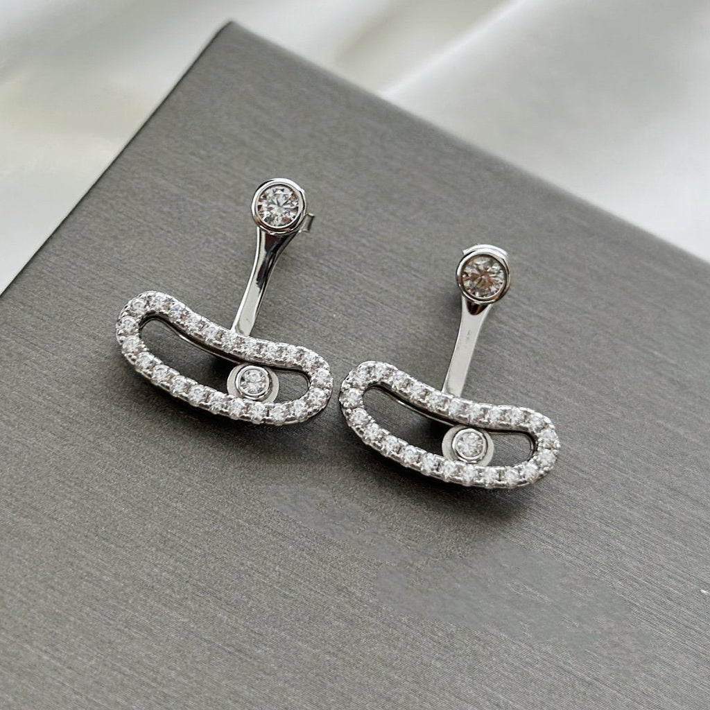 [Miro ]MOVE UNO SILVER DIAMOND EARRINGS