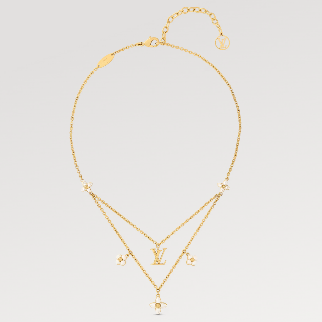 Miro FLOWERGRAM GOLD MOP DOUBLE ROW NECKLACE