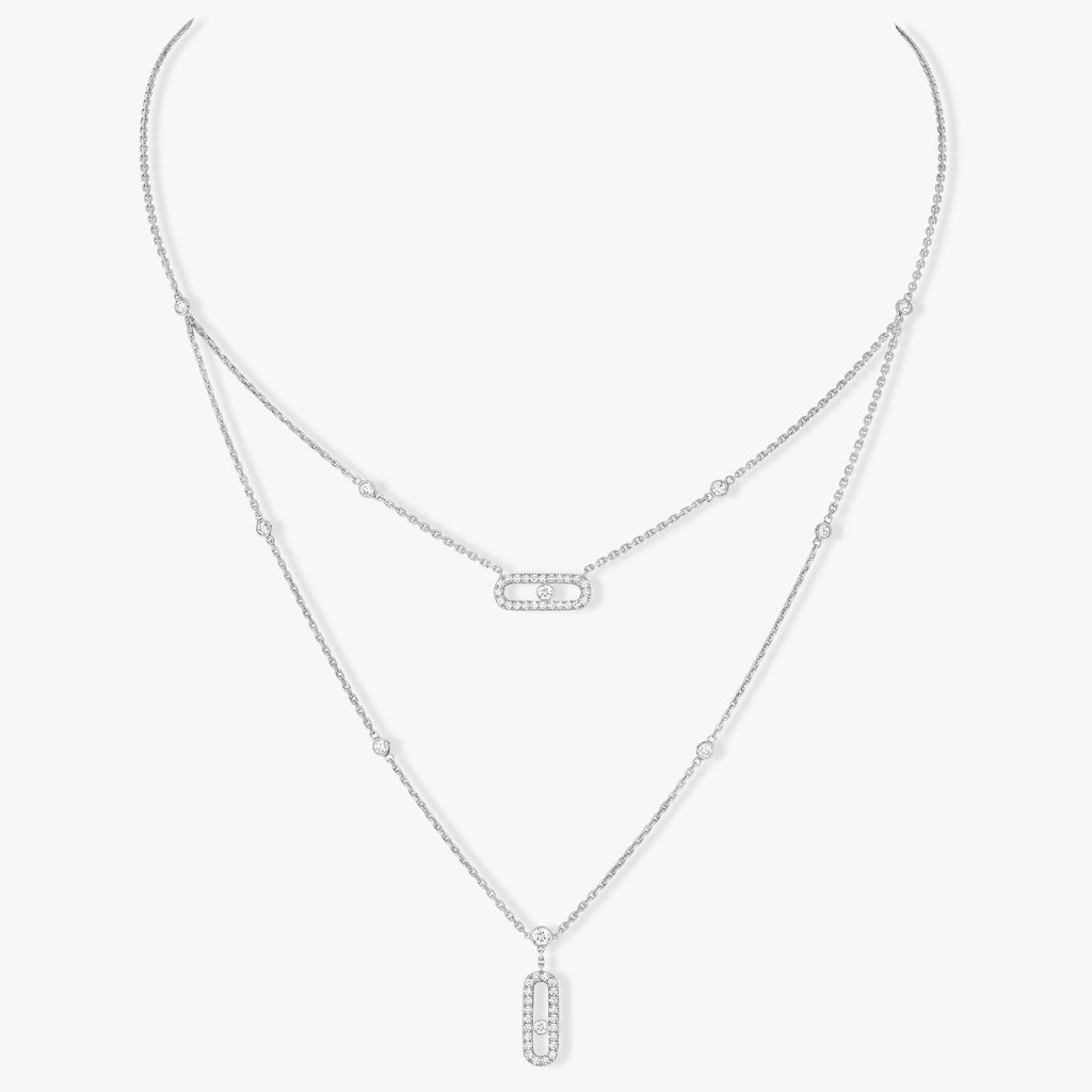 [Miro ]MOVE 2 ROW DIAMOND NECKLACE