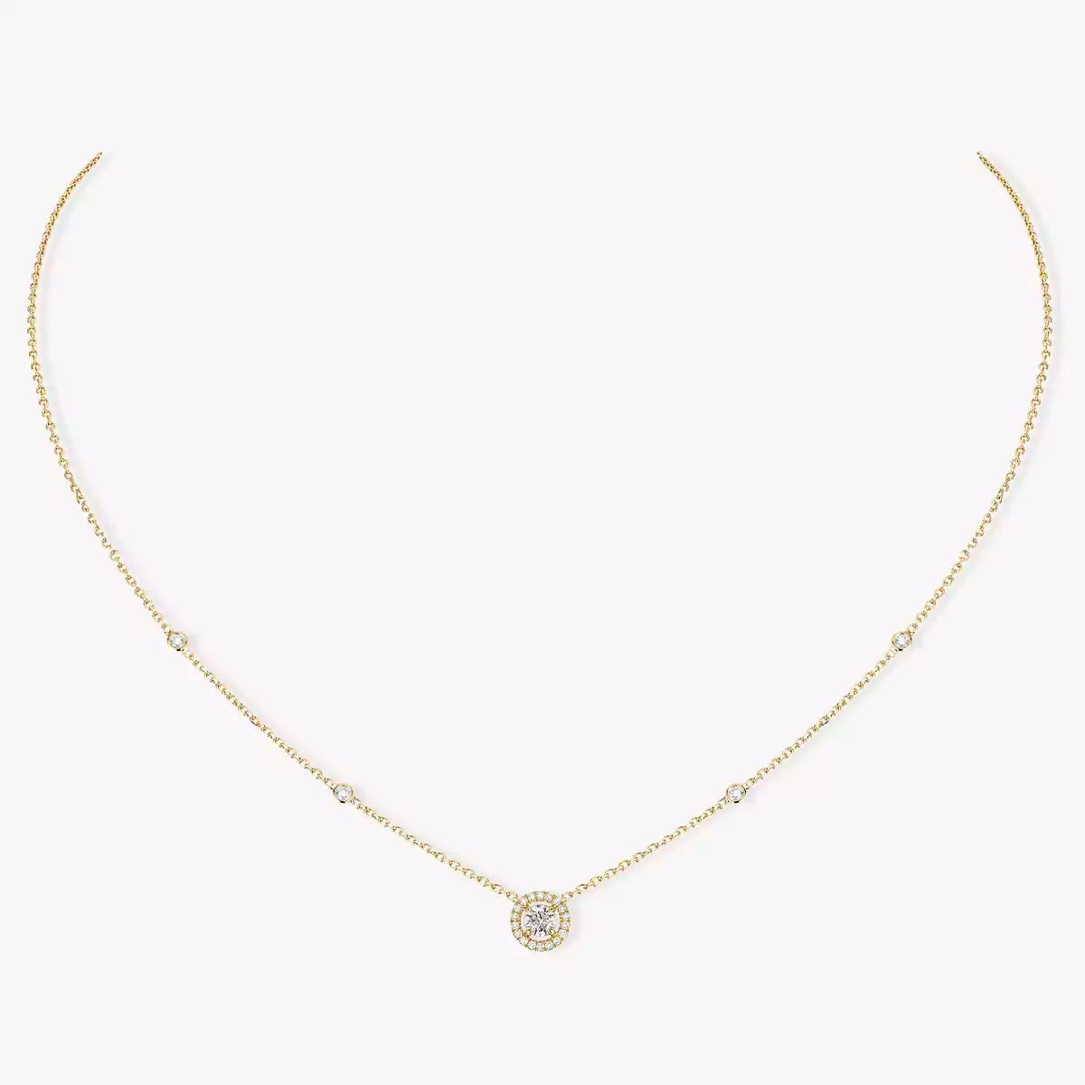 [Miro ]Diamond Necklace 0,20ct Brilliant Shape Joy