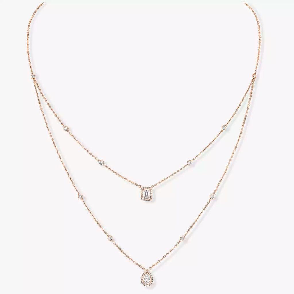 [Miro ]Diamond Necklace My Twin 2 Rows