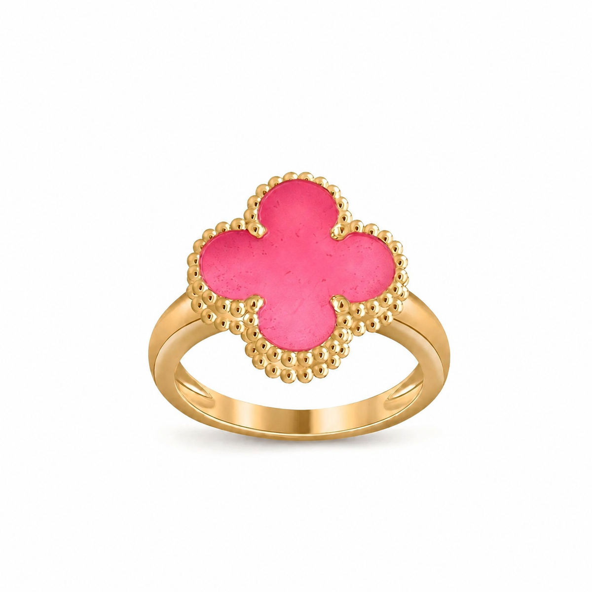 [Miro]NEW CLOVER PINK ENAMEL RINGS