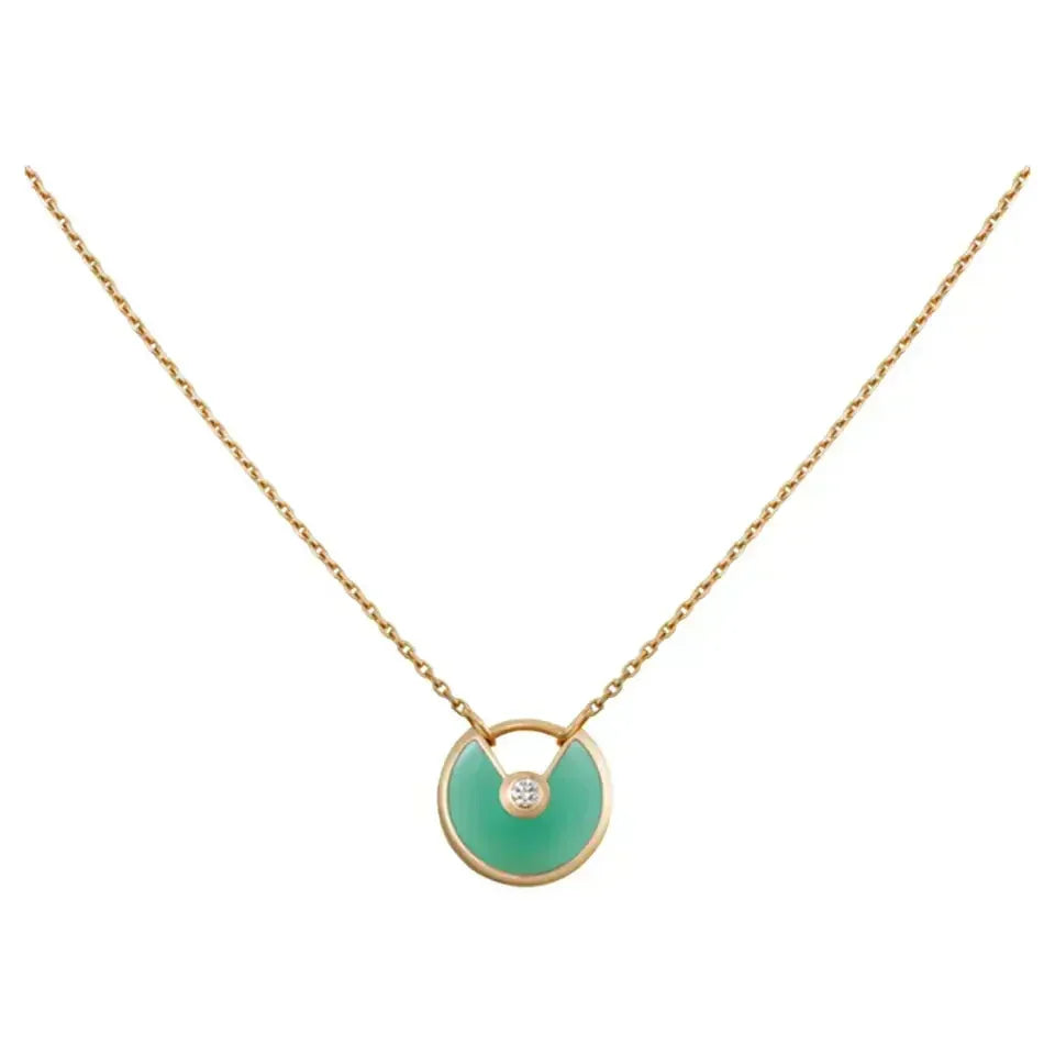 Miro AMULETTE GOLD MALACHITE NECKLACE