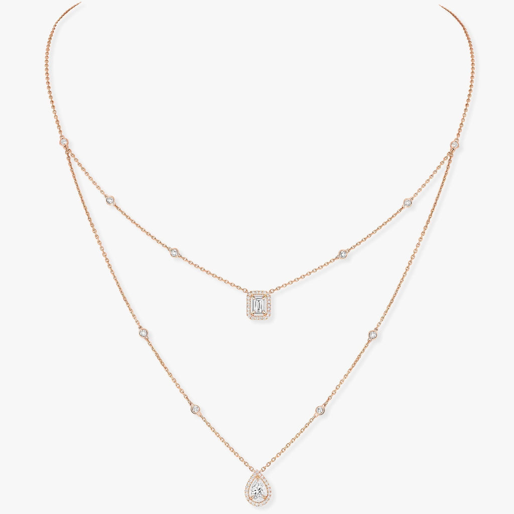 [Miro ]MY TWIN 2 ROW DIAMOND NECKLACE