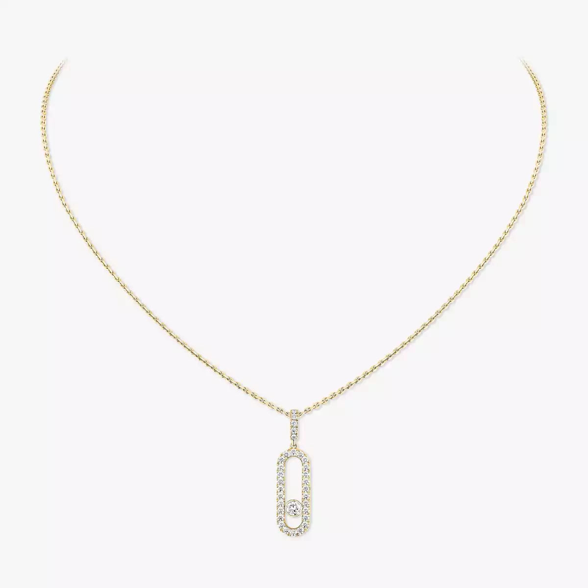 [Miro ]Move Uno Diamond Necklace in Rose Gold