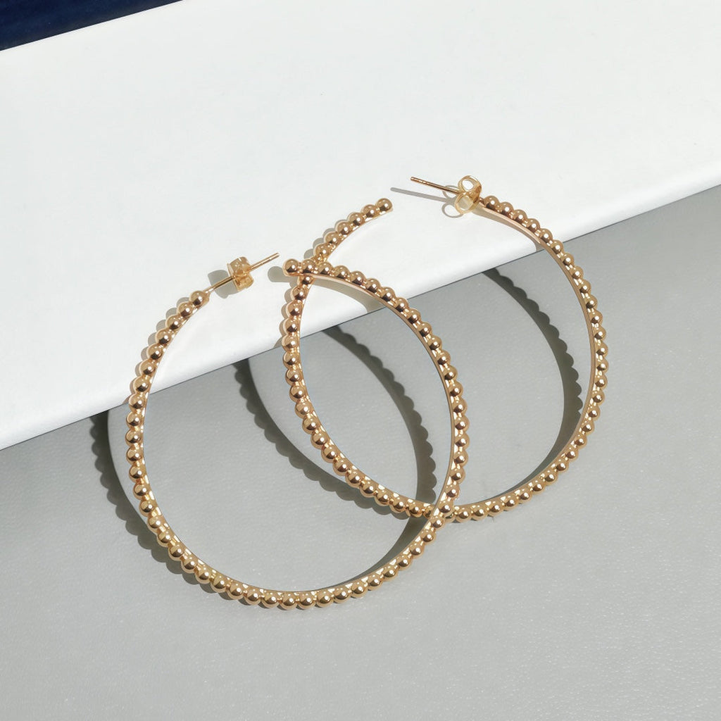[Miro ]  SMOOTH BEAD STUD EARRINGS