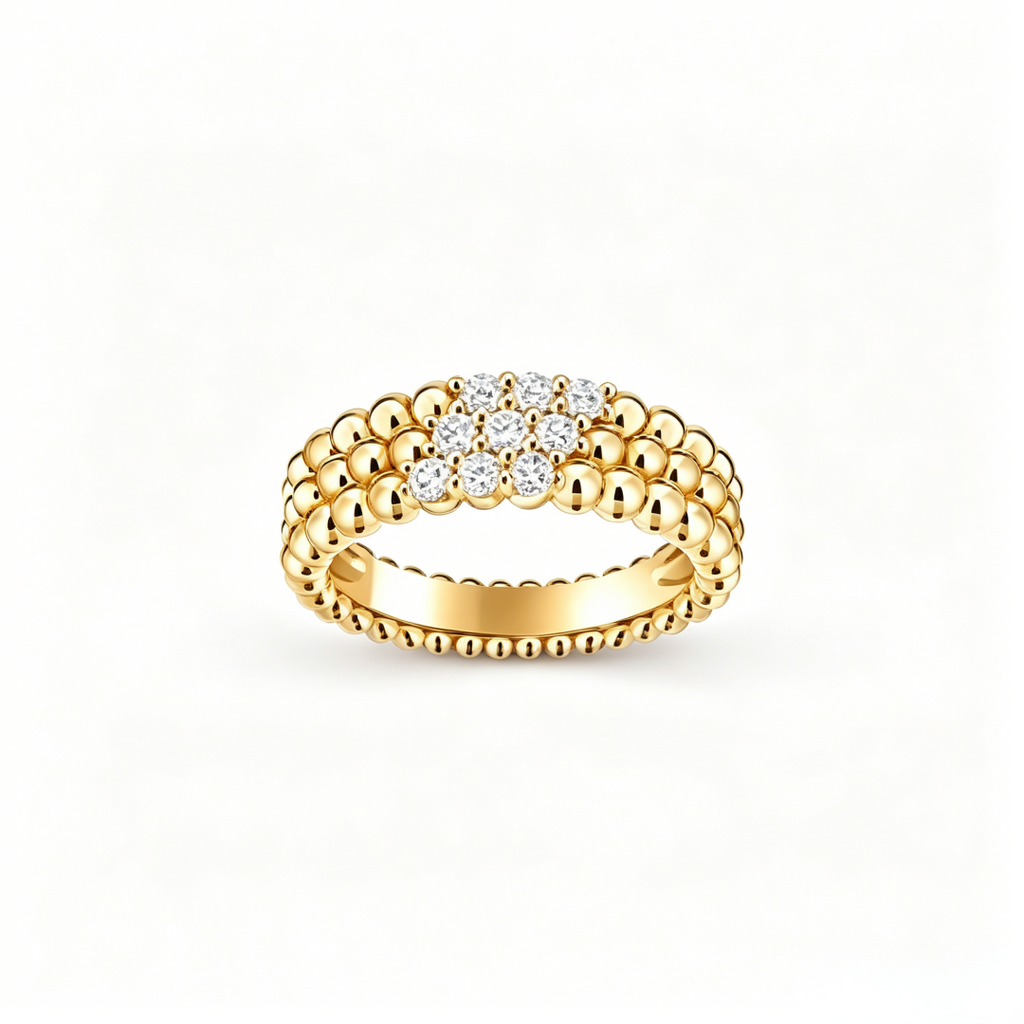 [Miro ]  THREE-ROW DIAMOND RING