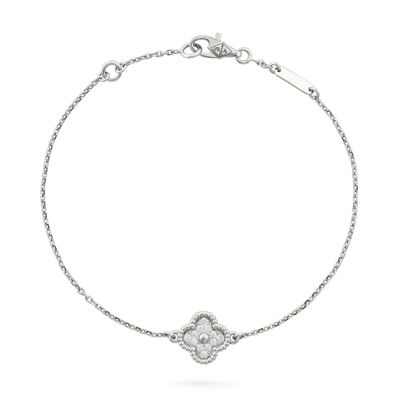 Miro CLOVER  SINGLE FLOWER BRACELET SILVER